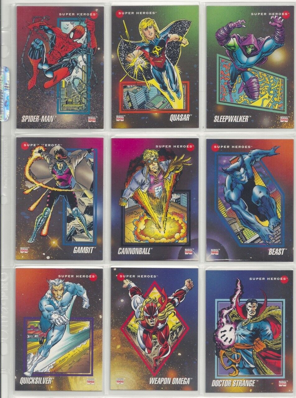 1992 Marvel Universe Series III: 1x NM/M, NM or NM- Complete Base Card Set 1-200