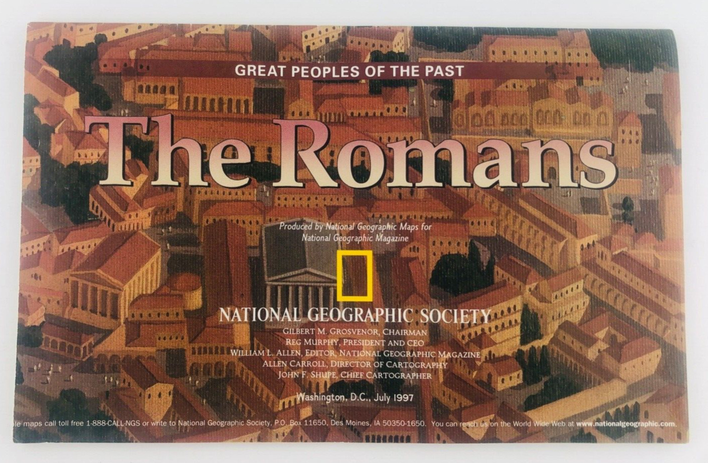 Great Peoples Of The Past: The Romans National Geographic Map 1997
