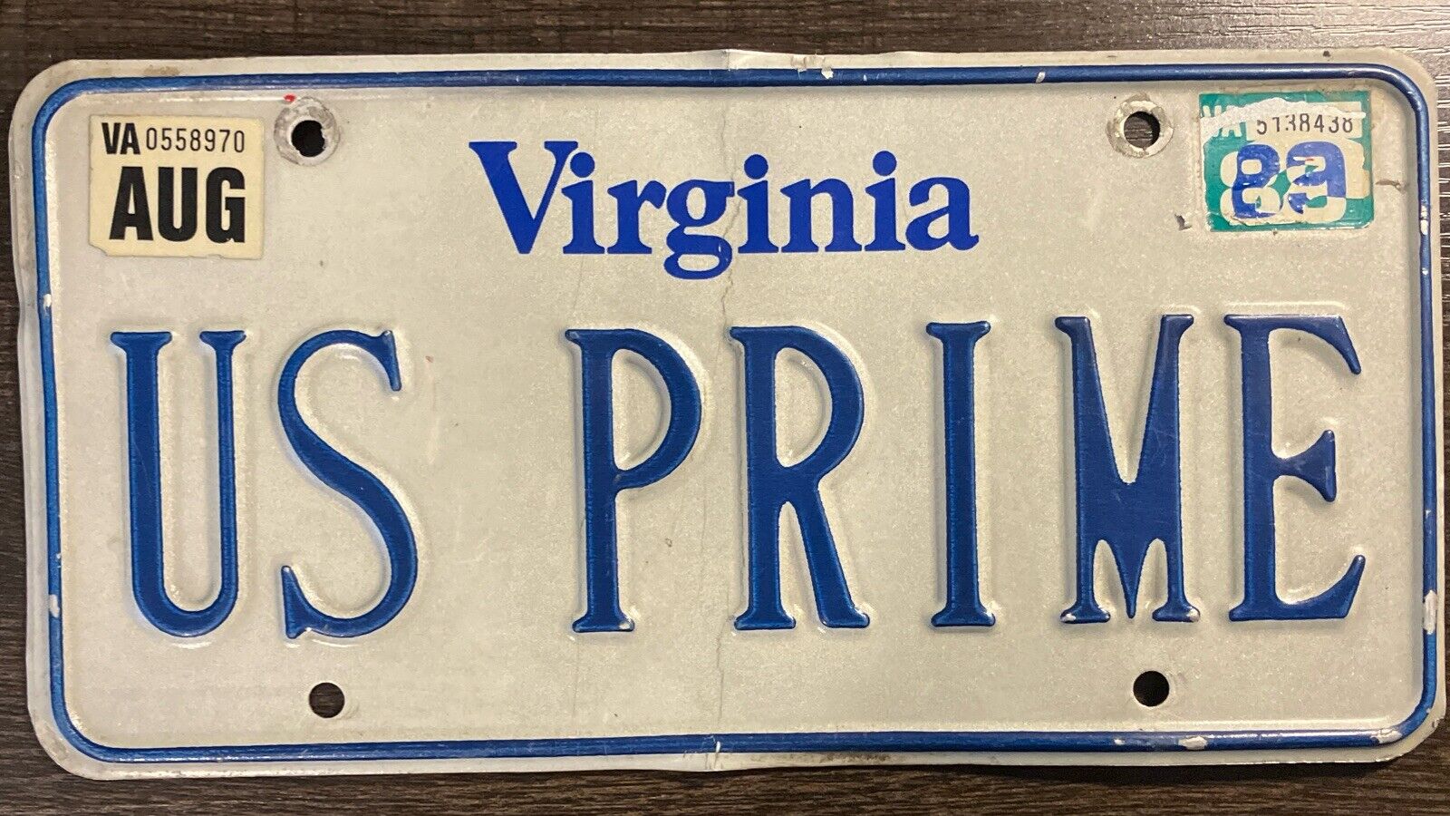 Virginia Personalized Vanity License Plate US PRIME Beef Mortgage Man Cave Sign