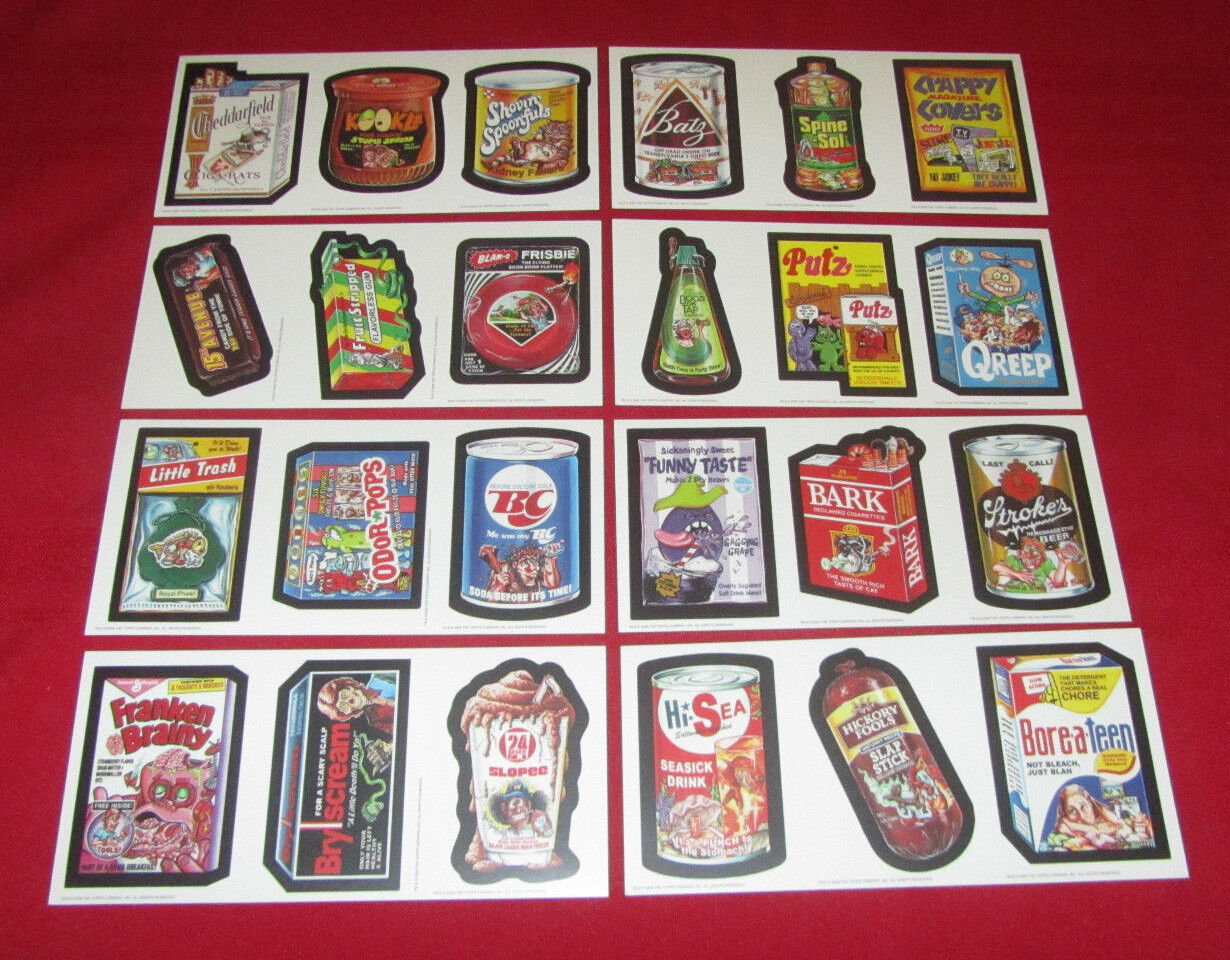 8 WACKY PACKAGES OLD SCHOOL ONE 3 CARD SHEETS-BLANK BACK- NUMBERED-1/1