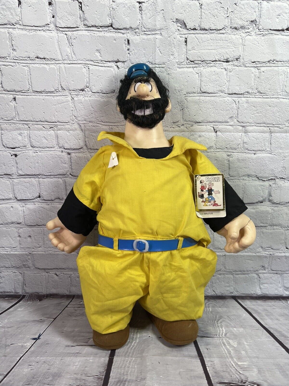 Vintage “Brutus” Plush Doll  From Popeye By Presents 1985 13” With Tag