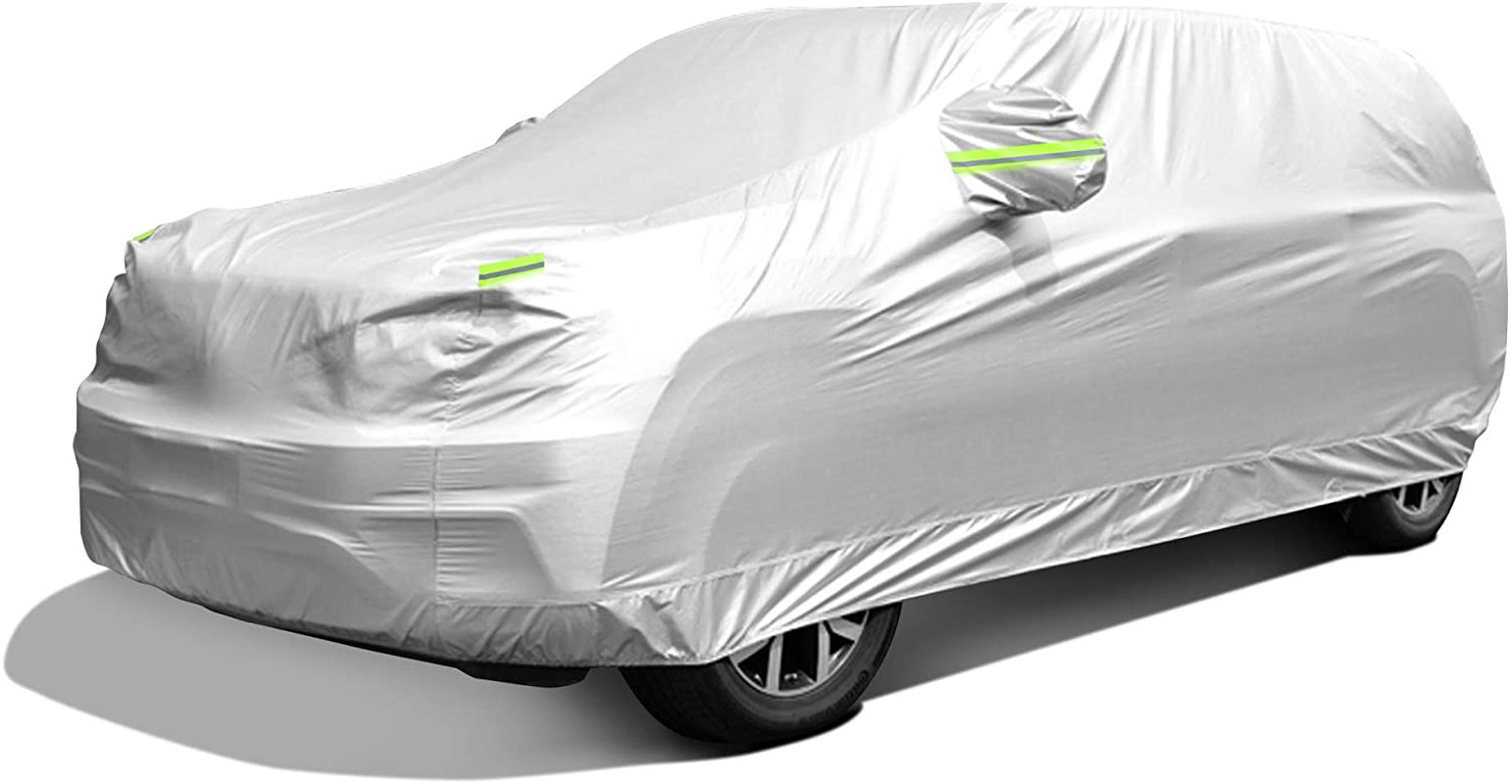 Car Cover, SUV Waterproof Car Covers for Automobiles All Weather Season UV Prote