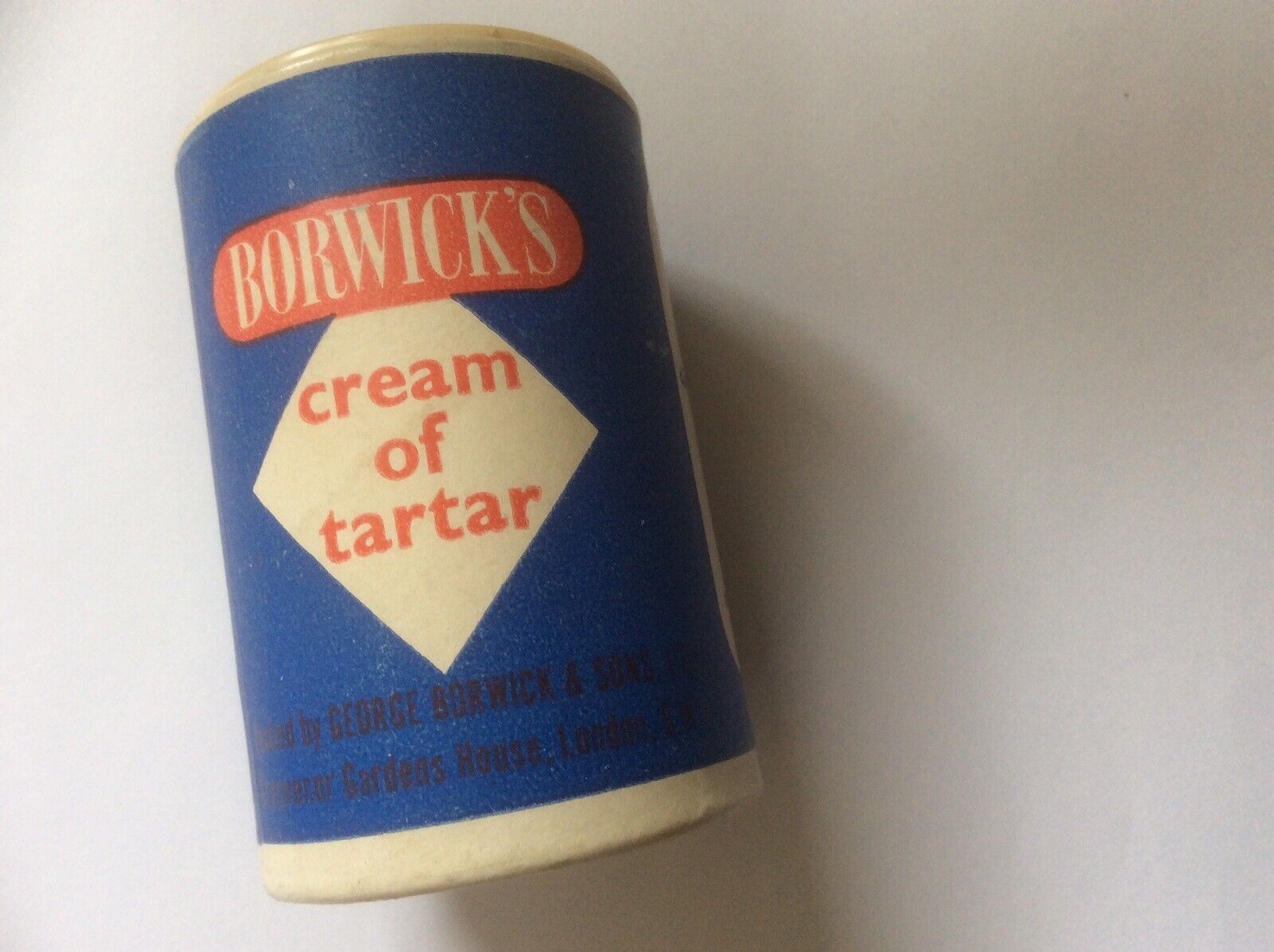 Borwicks Cream Of Tartar Container Vintage