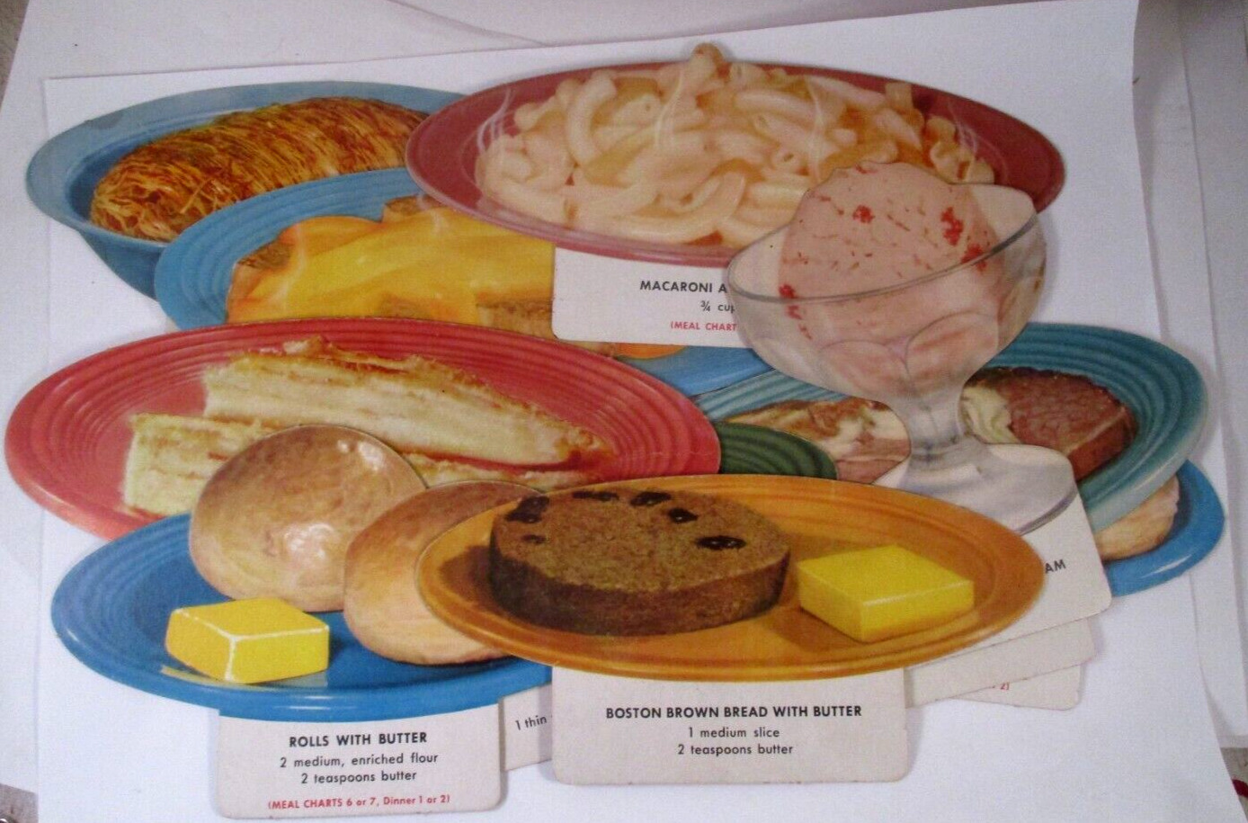 (10) Vintage SCHOOL NUTRITION DIETARY DIE CUTS PICTURE CARDS