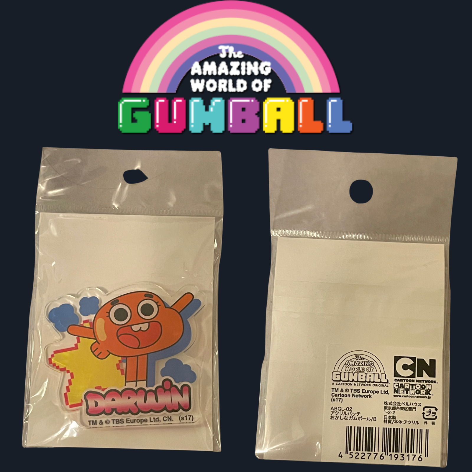 New Japan Cartoon Network CN The Amazing World of Gumball  Tv Series button pin