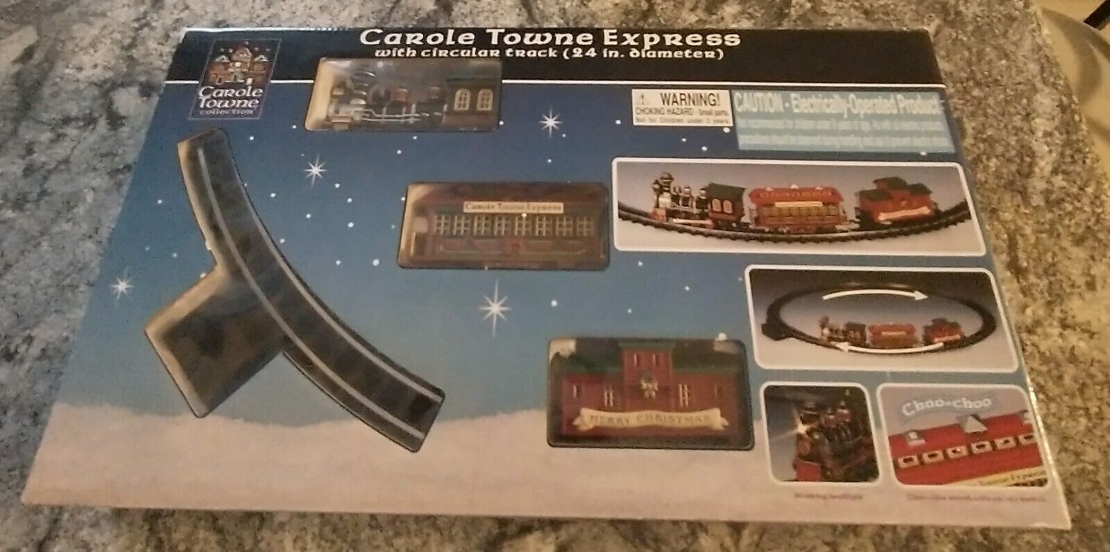 Vintage Lemax Carole Towne ~ YULETIDE EXPRESS - 16 Piece Train Set ~  EUC in Box