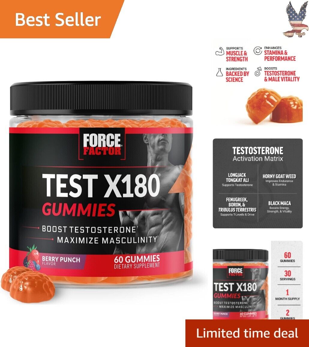 Test X180 Gummies Testosterone Booster - Achieve Your Goals Fast - 60 Count