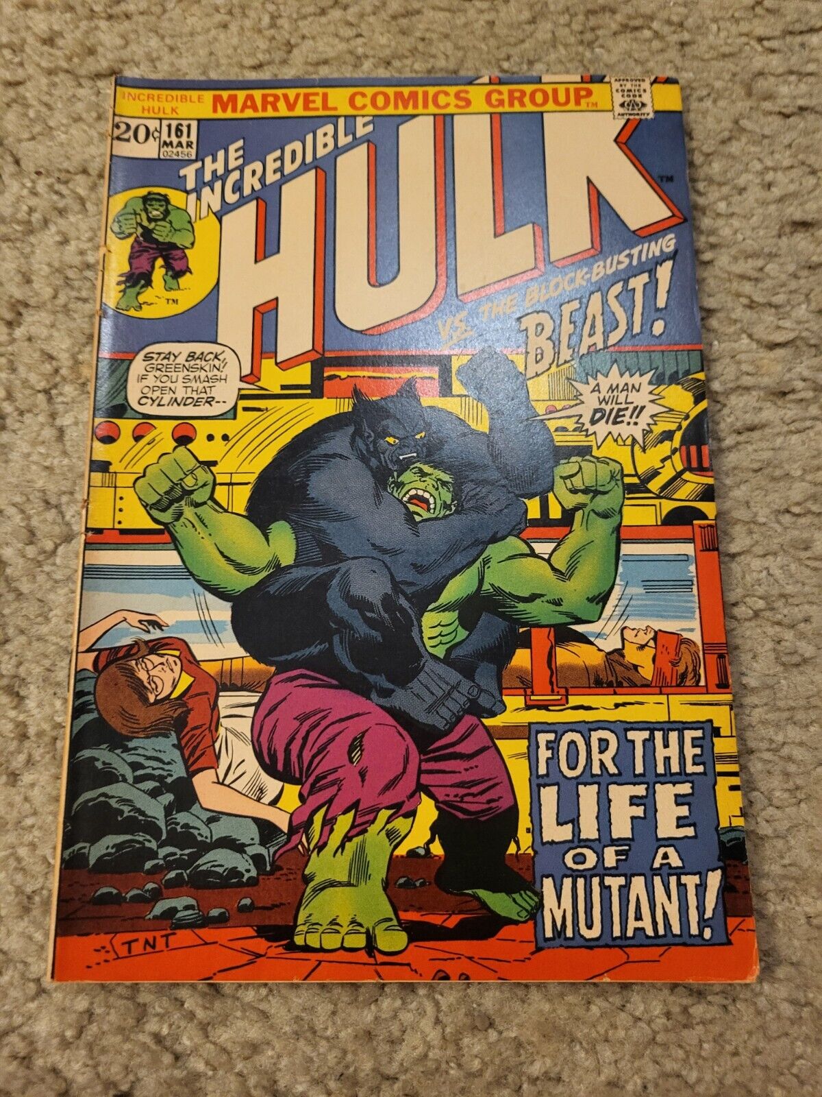 INCREDIBLE HULK 161 Marvel Comics lot Beast 1973