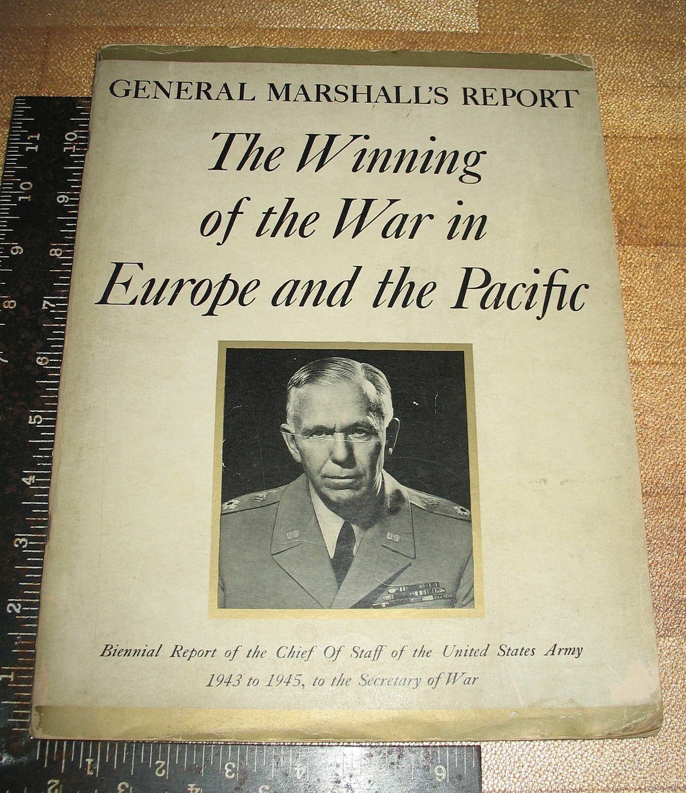 General Marshall\'s Report Winning the War in Europe & Pacific WWII NiceCondition