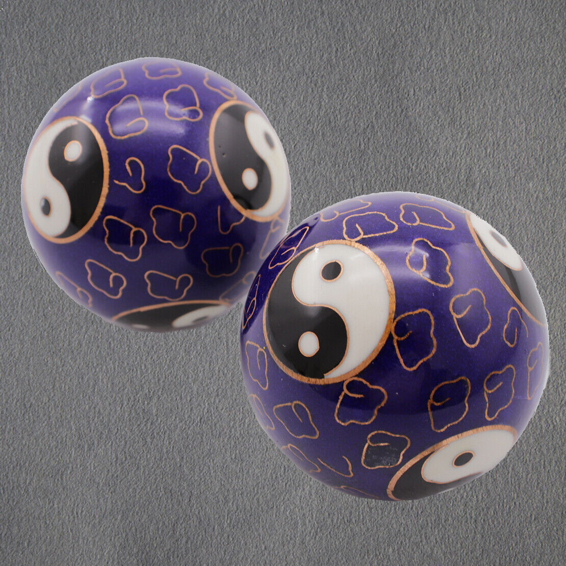 2x 50mm Chinese Yin Yang Baoding Balls Health Exercise Relaxation Stress Therapy