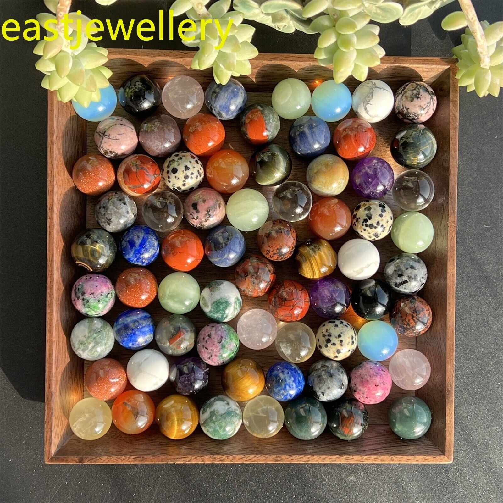 15mm+ Wholesale natural Mixed gem Sphere quartz crystal ball reiki healing 105x
