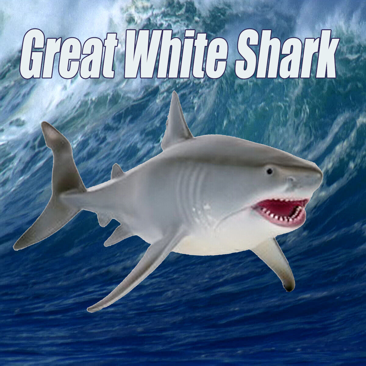 Great White Shark Action Figure Sea Life Marine Animal Model Toy 10\'\' Collection