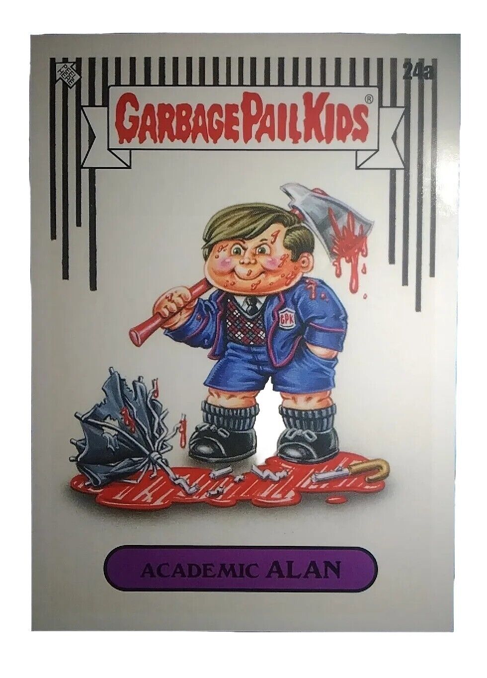 Topps 2022 GARBAGE PAIL KIDS book worms • ACADEMIC ALAN Gross Adaptations (#24a)