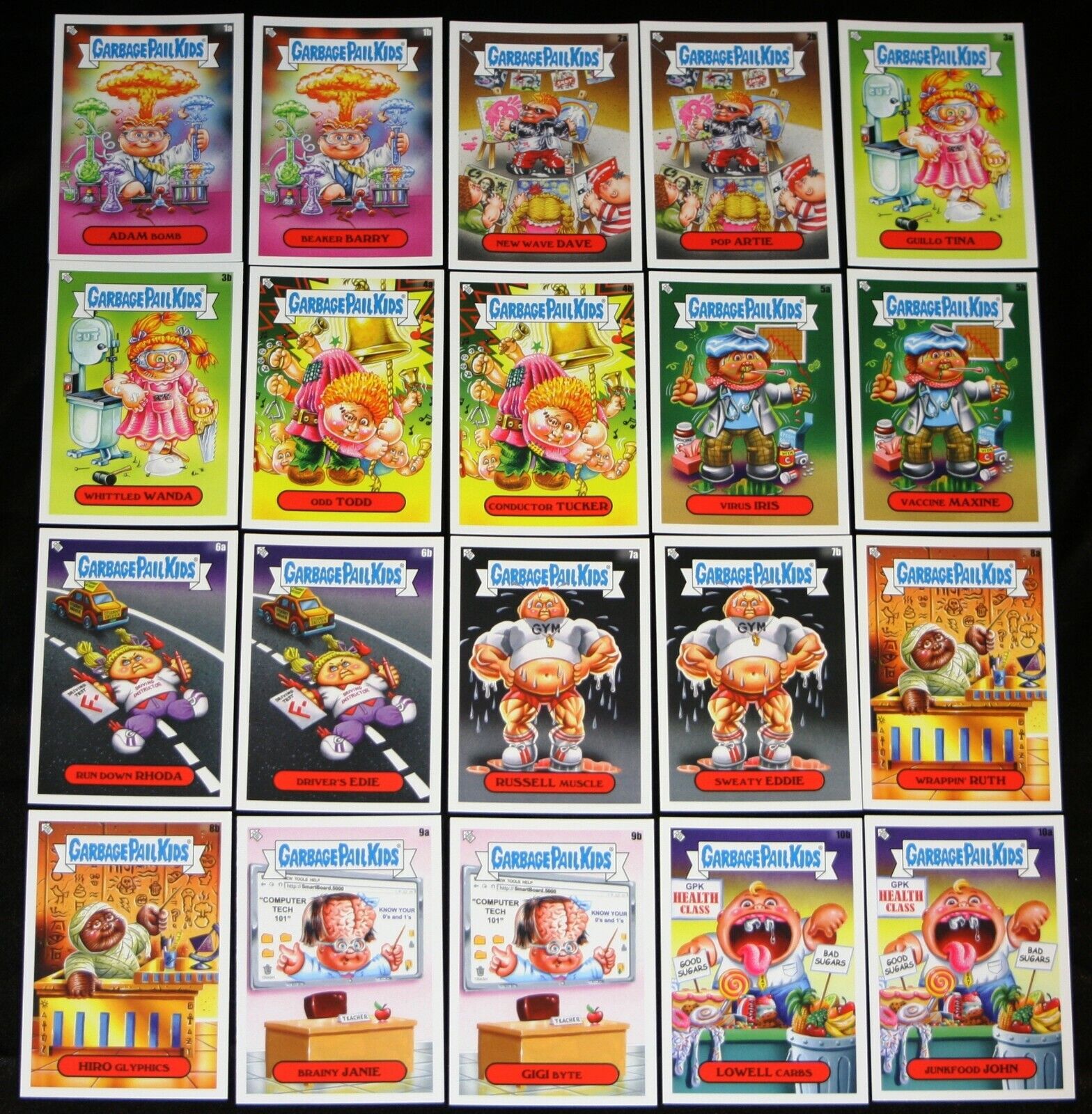 2020 GARBAGE PAIL KIDS LATE TO SCHOOL CLASS FACULTY LOUNGE 20 CARD SET ADAM BOMB