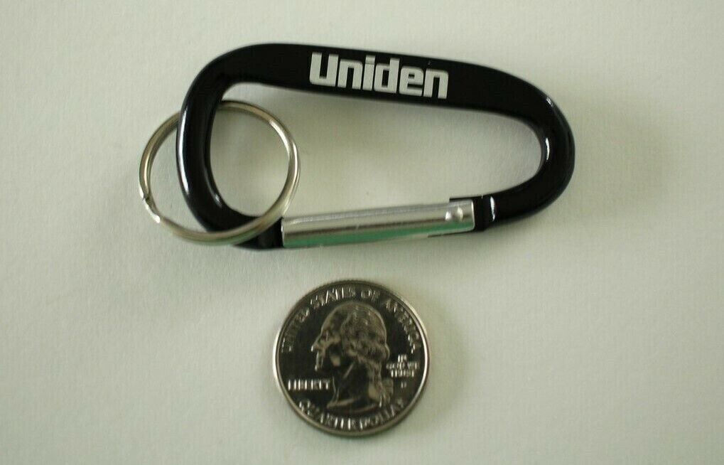 Uniden Wireless Communications Carabiner Clip Black Keychain Key Ring #30469