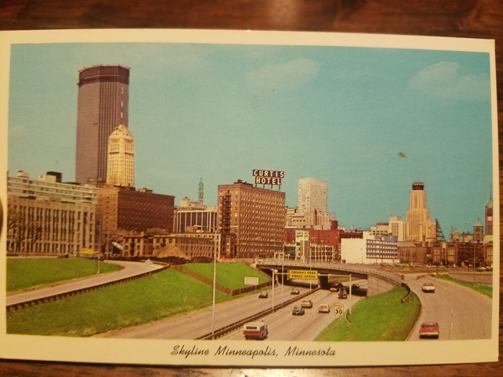 Minneapolis Minnesota MN skyline Curtis Hotel ~ 1970s