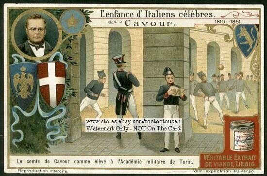 Italian Camillo Benso Count  di Cavour 1915 Trade Ad Card