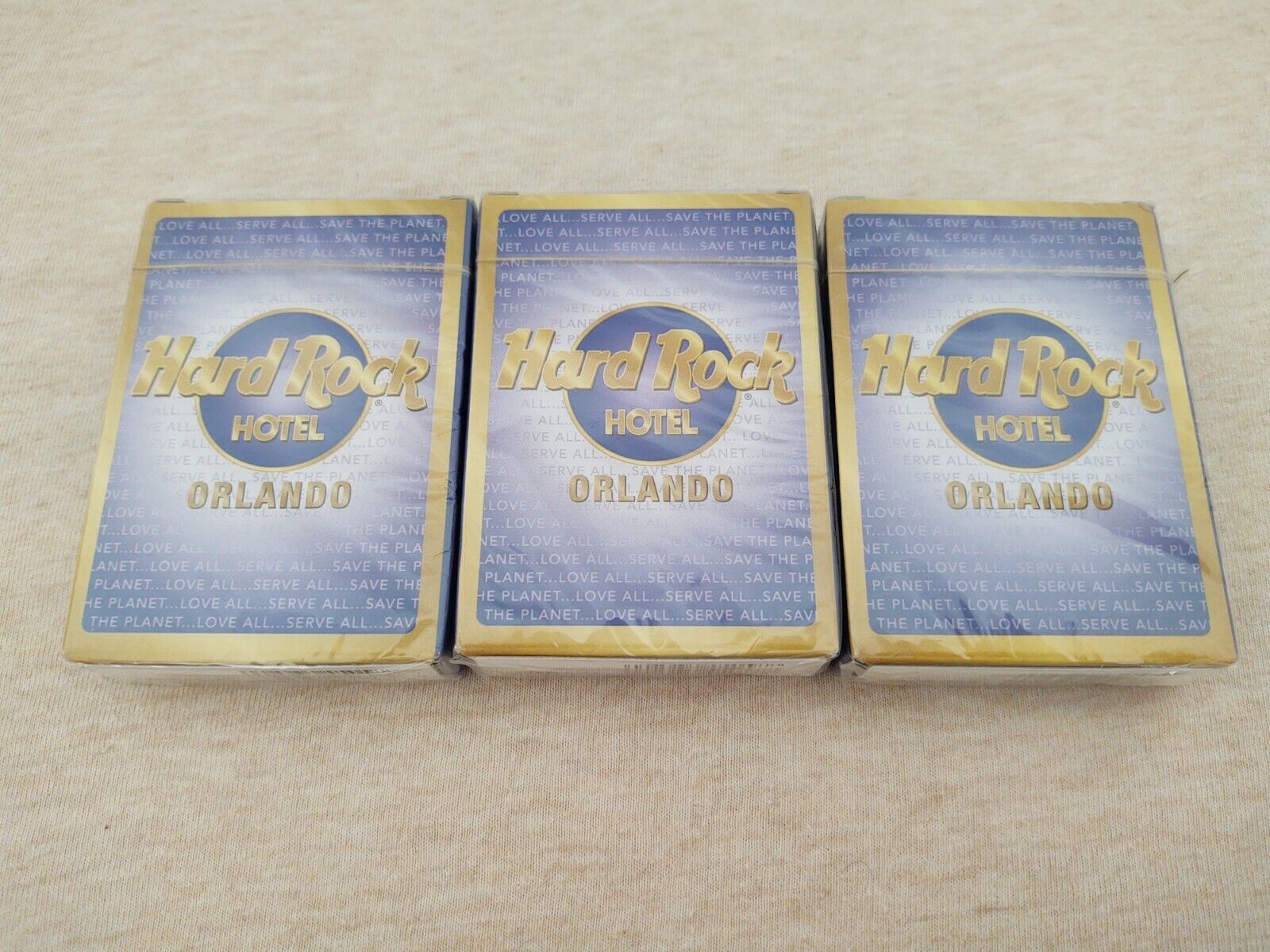 Hard Rock Hotel Orlando Playing Cards Lot Set of 3 Poker Size New 