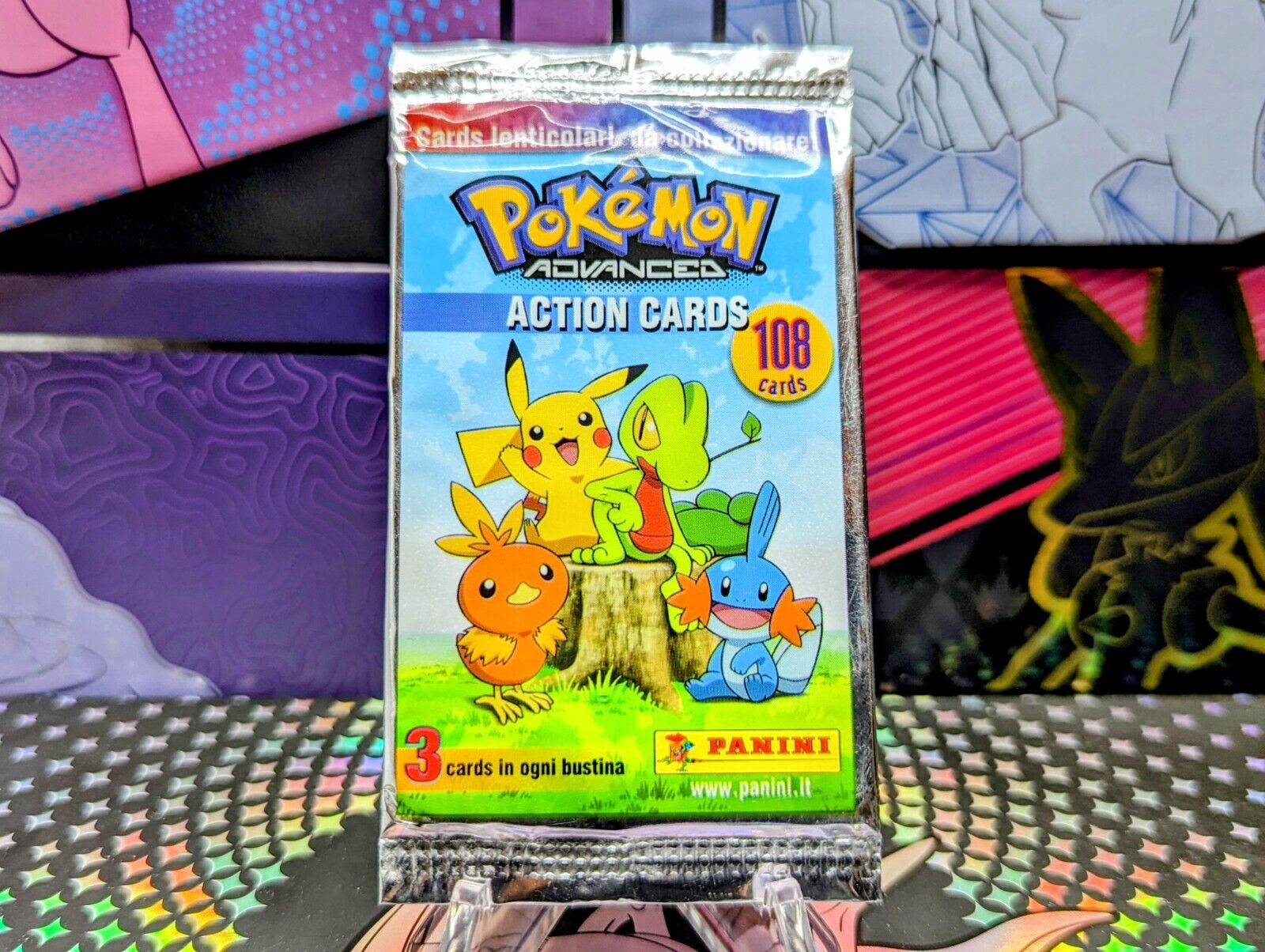 Pokemon 2004 Panini Advanced Action Cards Booster Pack Lenticular vintage rare