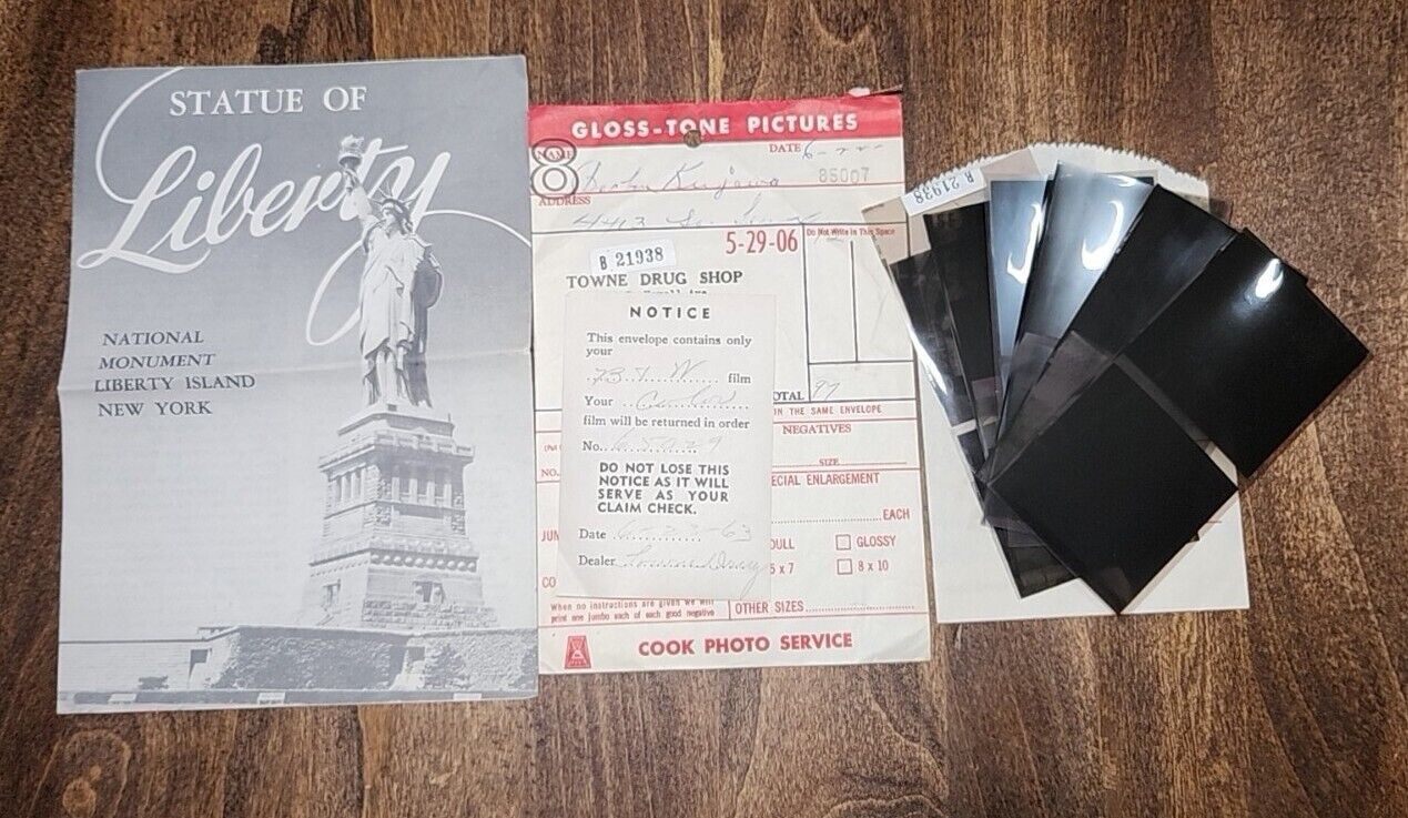 1963 NY City Film Negatives-Statue of Liberty/RockefellerCenter/St.Pat Cathedral