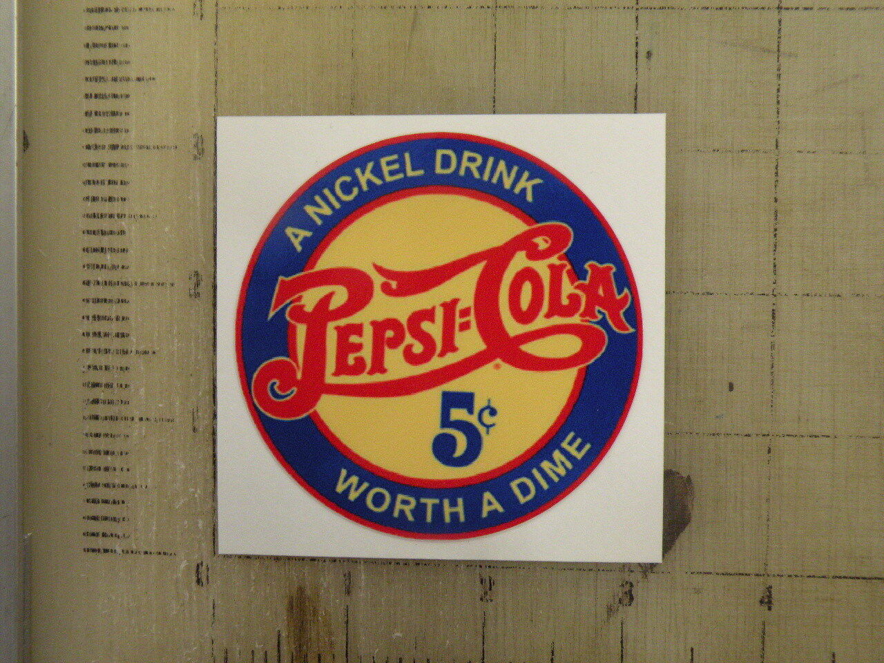 Vintage Pepsi soda pop sticker decal sign 3