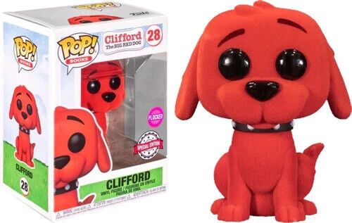 Funko Pop Books Clifford The Big Red Dog Flocked Exclusive Collectible Toy NEW