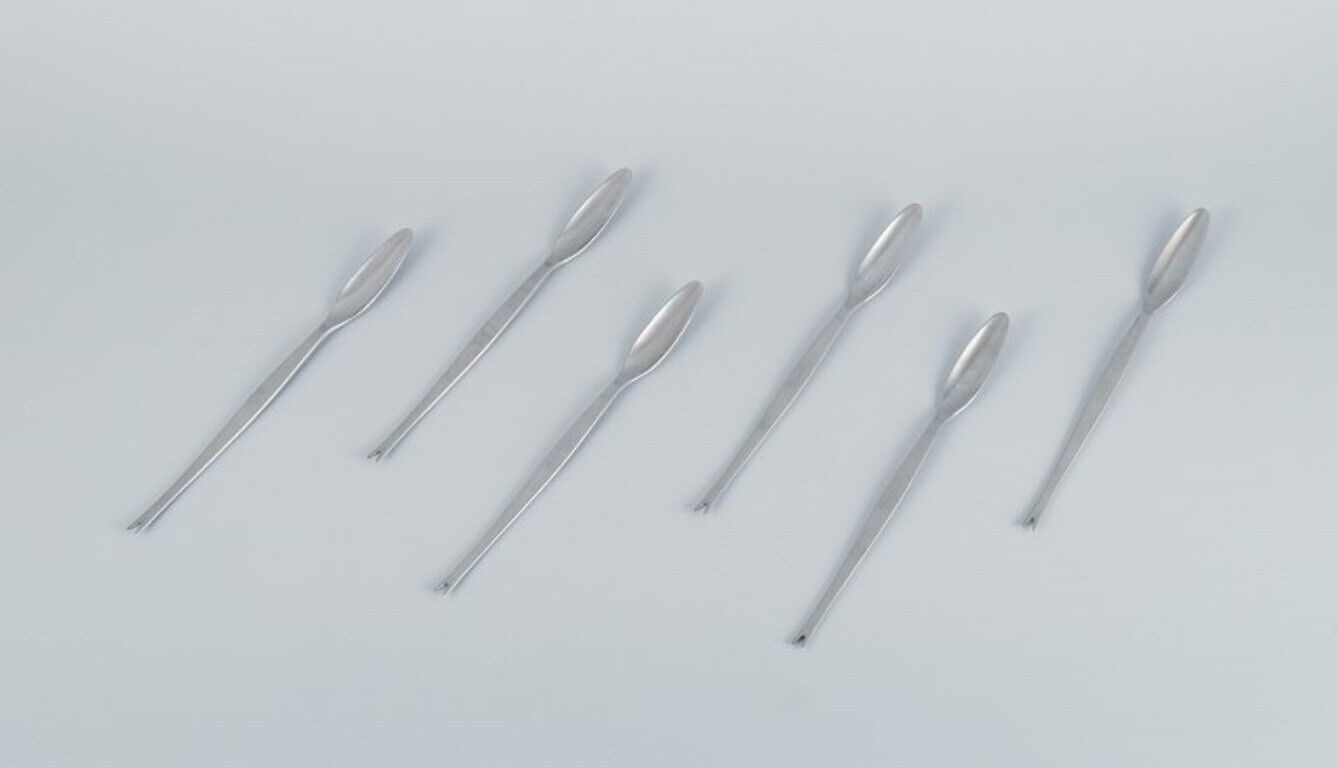 Gense, Sweden. Set of six Focus seafood cutlery in stainless steel.