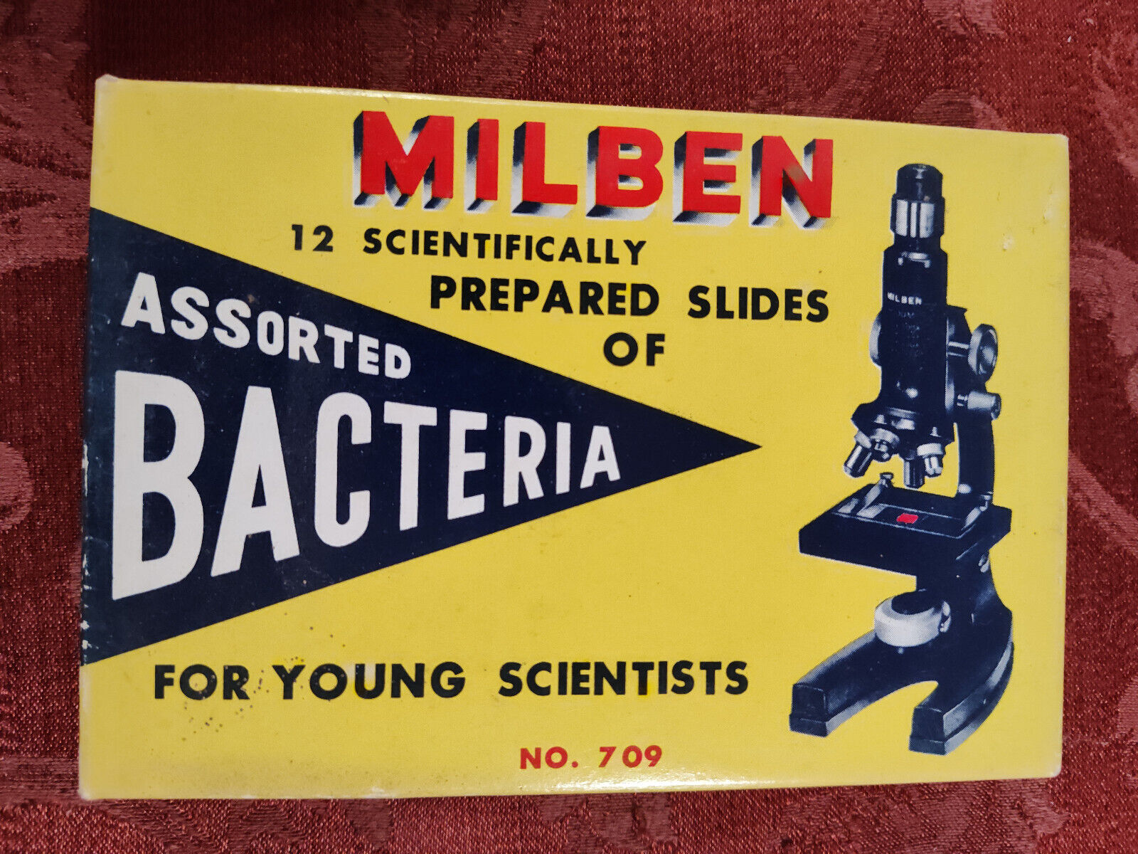 Milben 12 Microscope Slides Set No 709 -- Assorted Bacteria