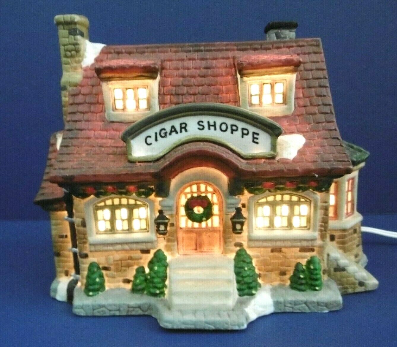 Santa’s Workbench Towne Series TINY TINDER SMOKE SHOP Christmas--Cigar Shoppe