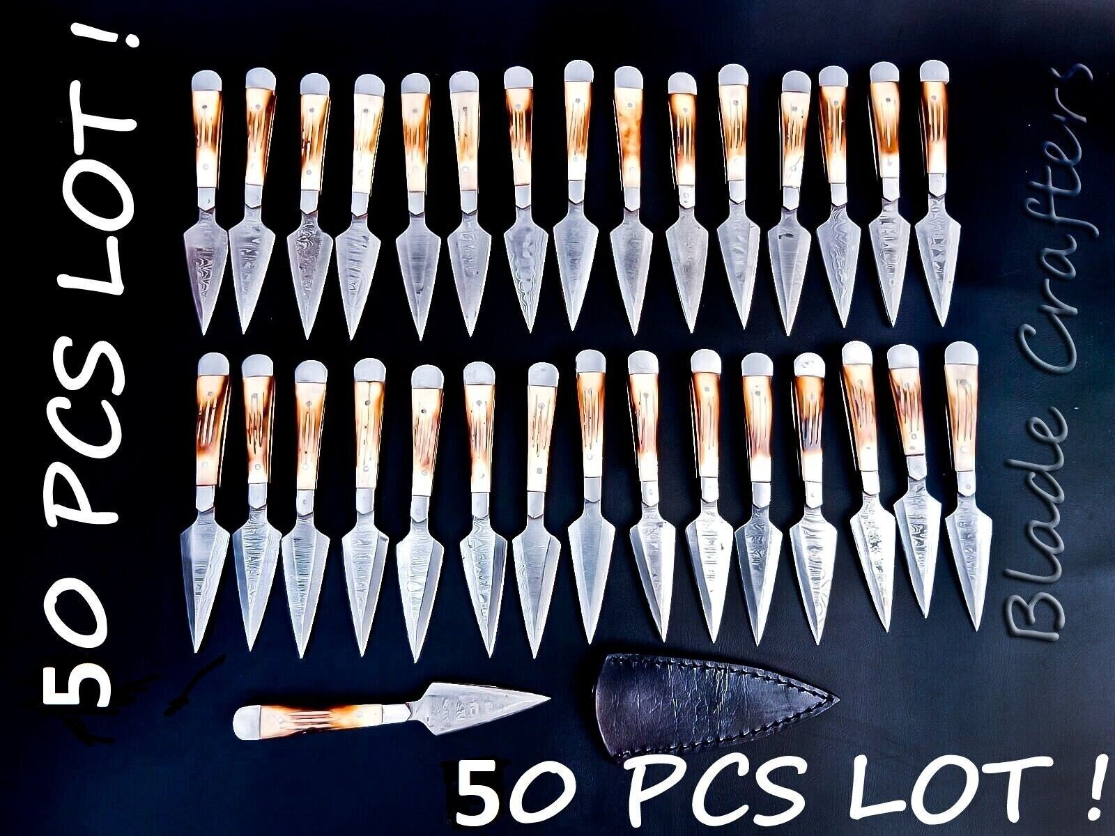 150 PCS LOT HAND FORGED DAMASCUS BLADE HANDMADE HUNTING KNIVES BOZAM DAGGER KNIF