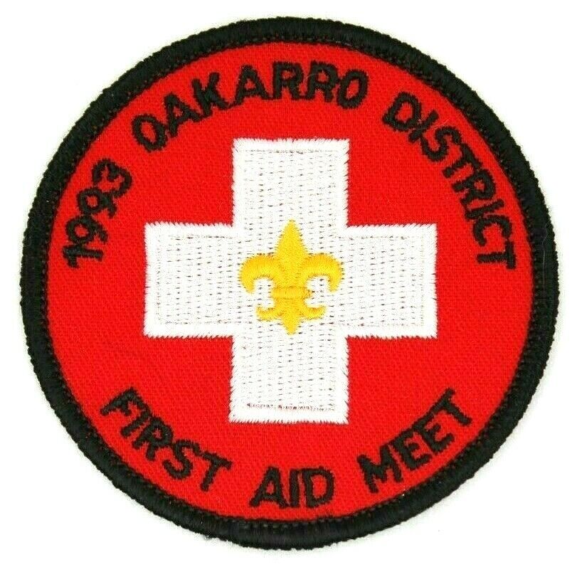 1993 First Aid Meet Oakarro District Patch Boy Scouts BSA