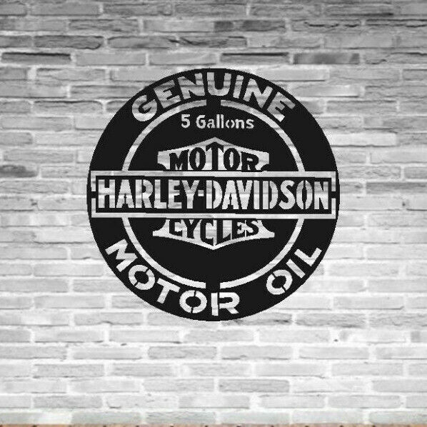 Harley Davidson Genuine Motor Oil Sign Antique Old Gas Oil Sign Biker Mobil