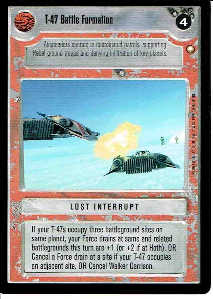 STAR WARS CCG SPECIAL EDITION LIGHT SIDE RARE T-47 BATTLE FORMATION