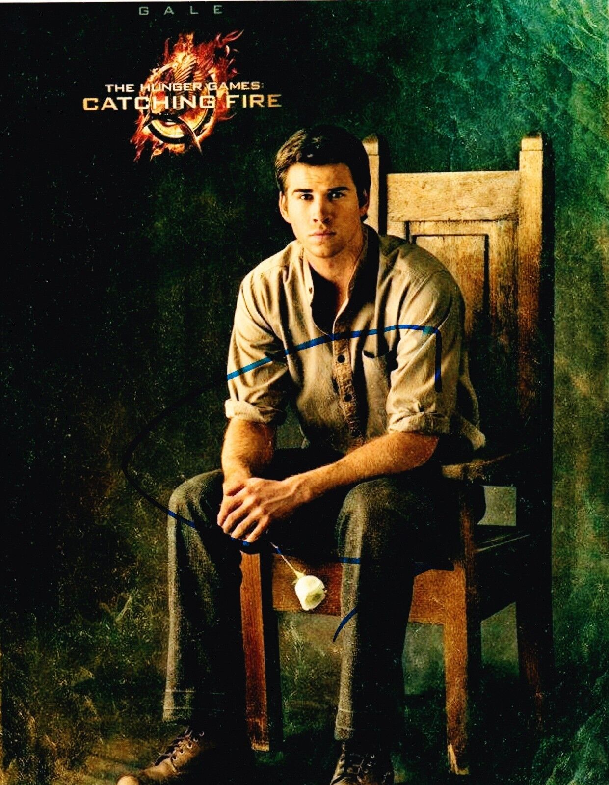 LIAM HEMSWORTH SIGNED 8X10 PHOTO AUTOGRAPH GALE HUNGER GAMES CATCHING FIRE COA B