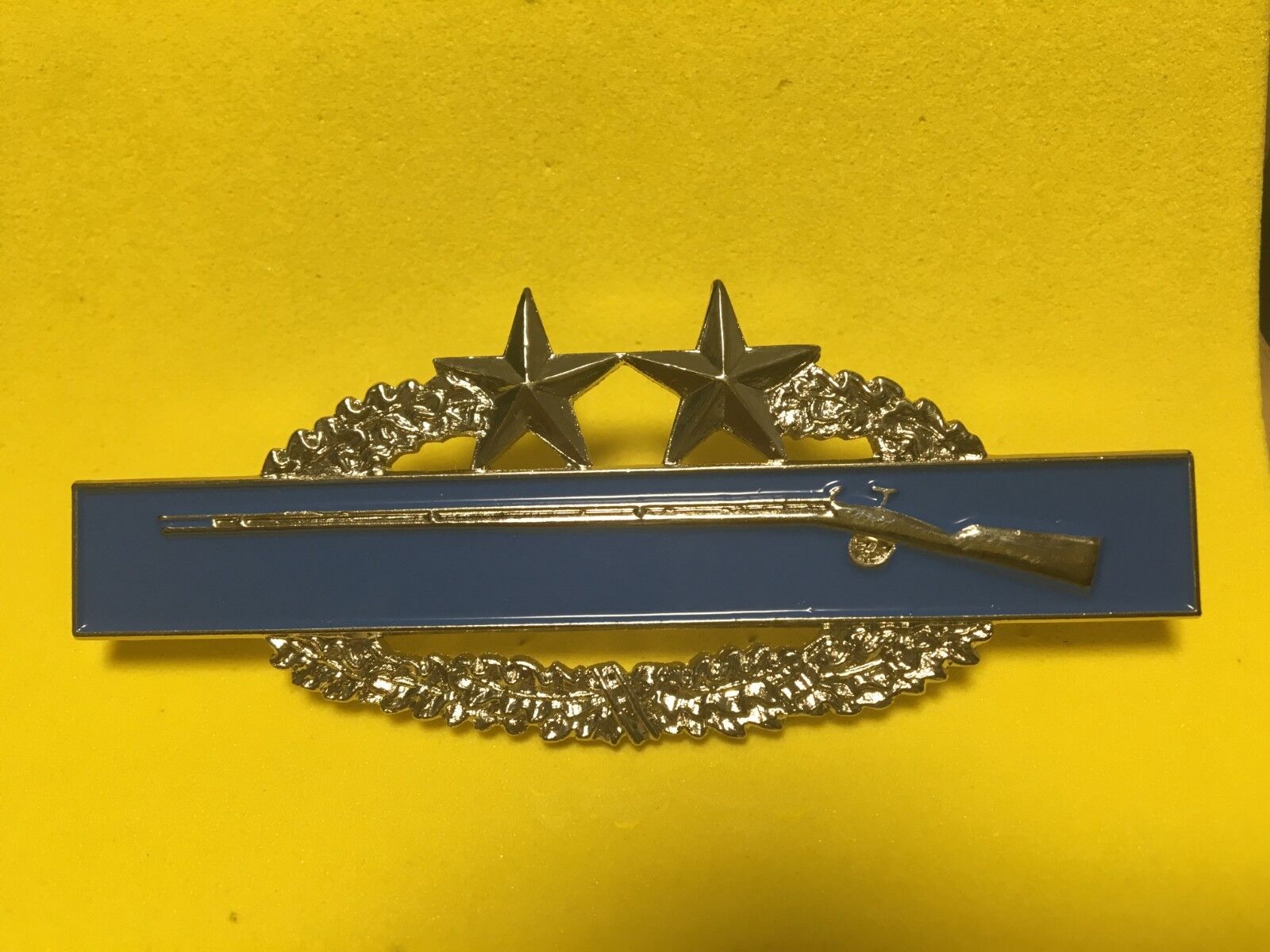 US ARMY COMBAT INFANTRY BADGE REGULATION SIZE 3RD AWARD 3 INCHES LONG 