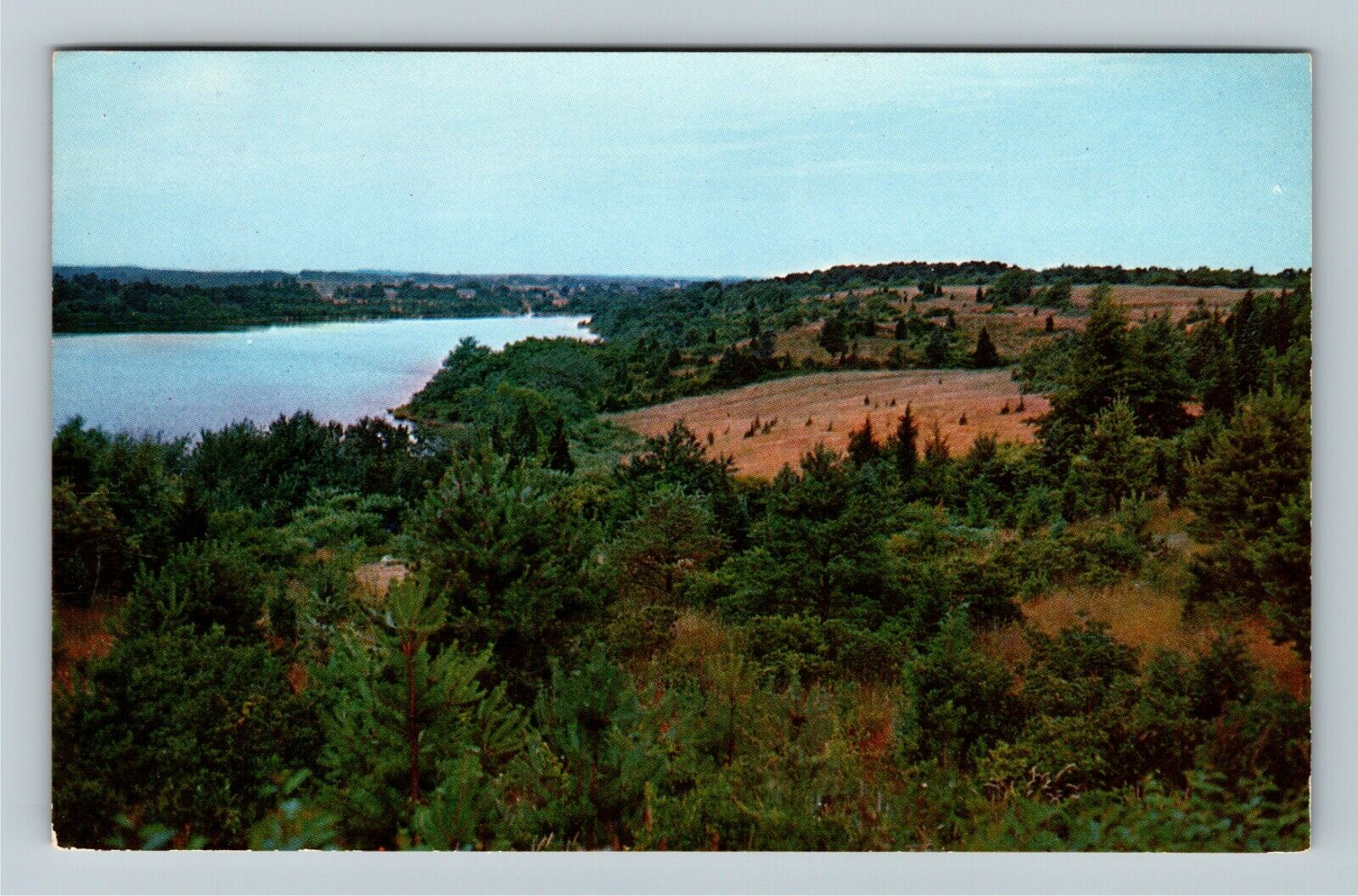 Cape Cod MA-Massachusetts, Steward\'s Pond, Barnstable, Chrome c1957 Postcard