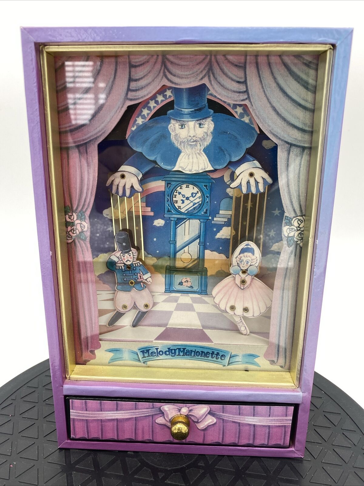 Vintage Melody Marionette Music Box “Over The Rainbow” Made In Japan