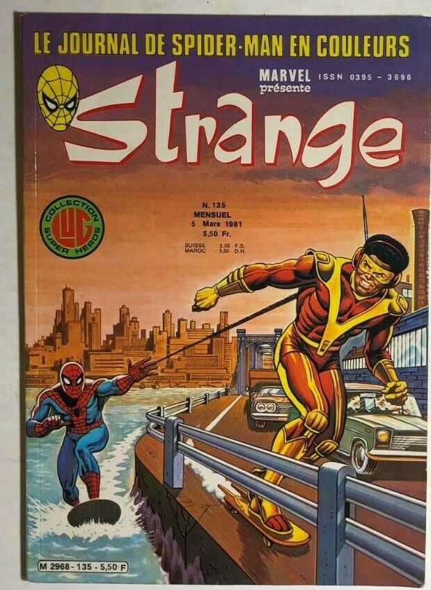 STRANGE #135 French color Marvel Comic (1981) Spider-Man Iron Man Hulk DD VG+