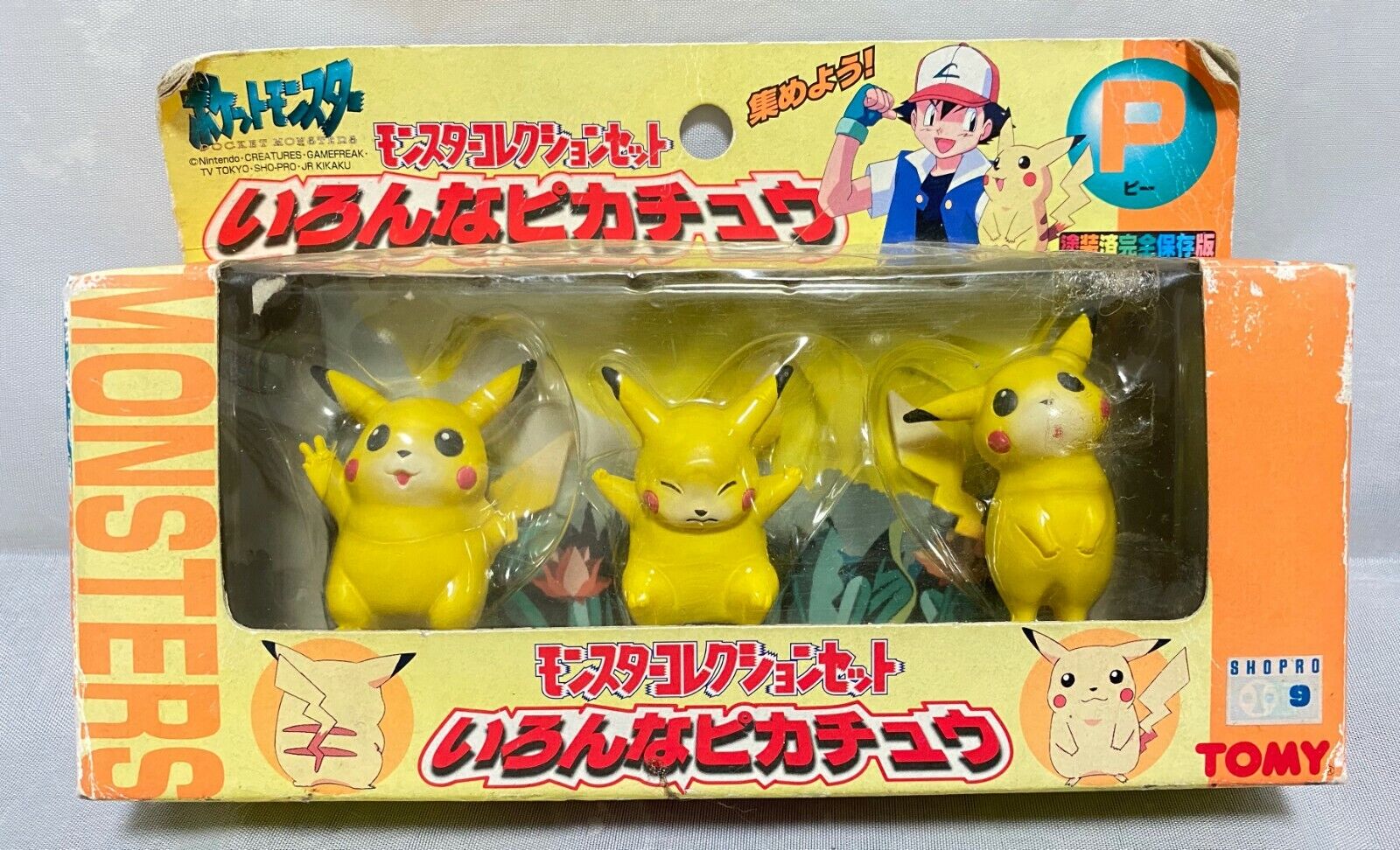 Pokemon Monster Collection : Pikachu mini figure 3 set   Tomy