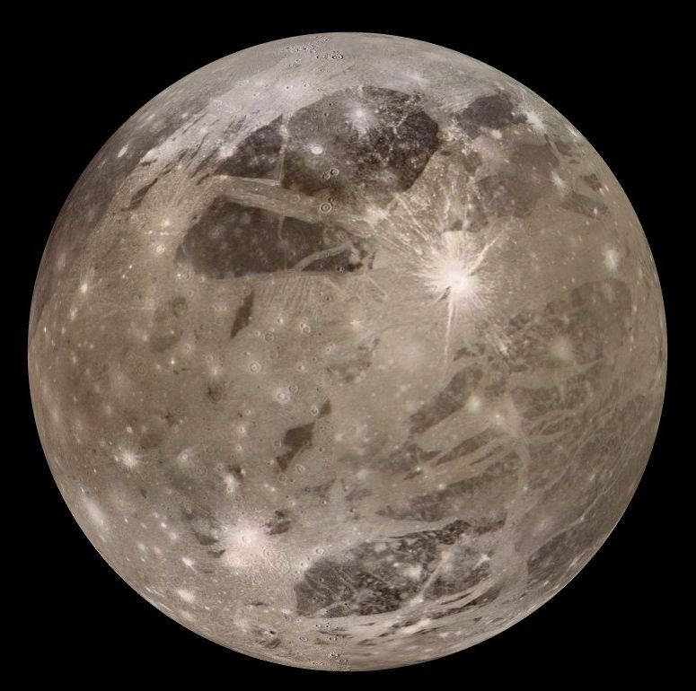 Ganymede Moon, Solar System, Outer Space, NASA 8 x 10 Photo Picture 