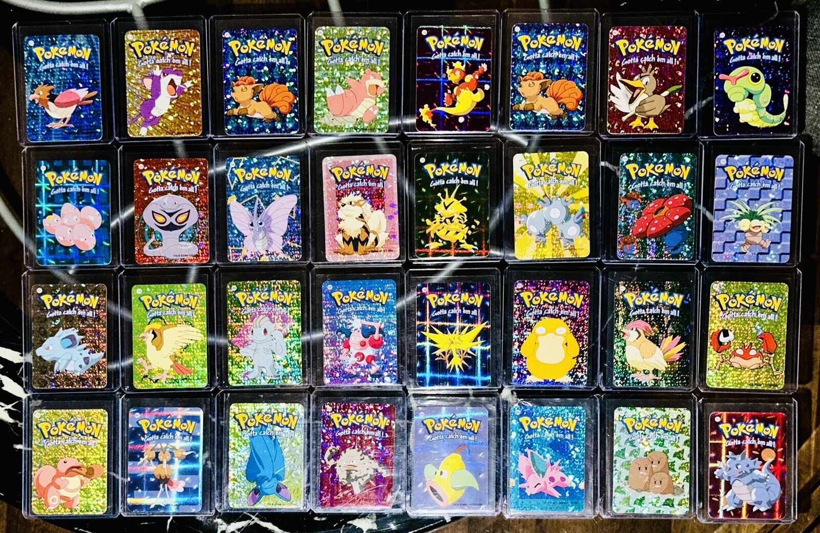 32-Nintendo 2000 Pokémon Vending Machine Prism Sticker Cards