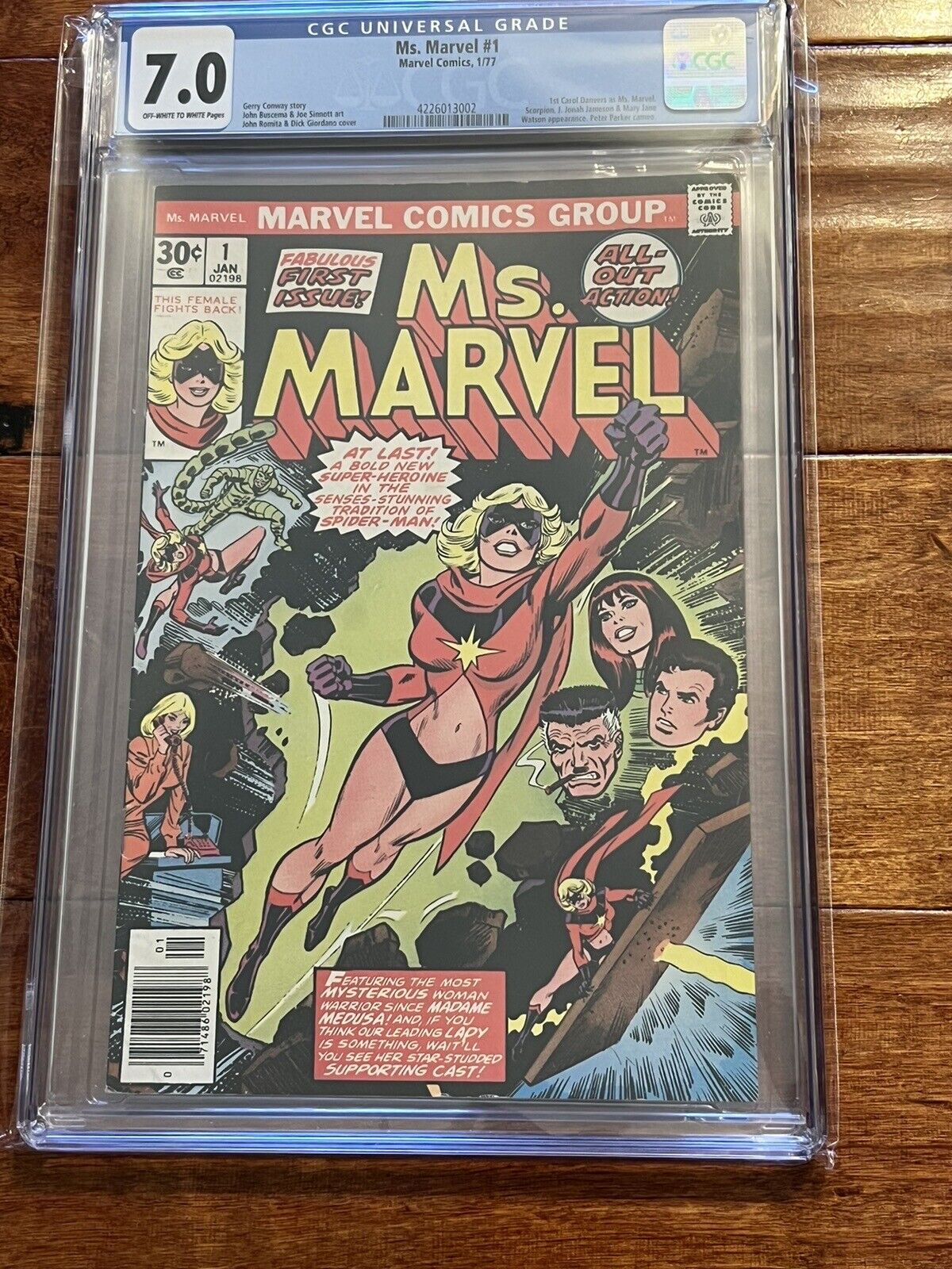 Ms. Marvel #1 1977 1st Carol Danvers as Ms Marvel Scorpion Key CGC 7.0 Certified
