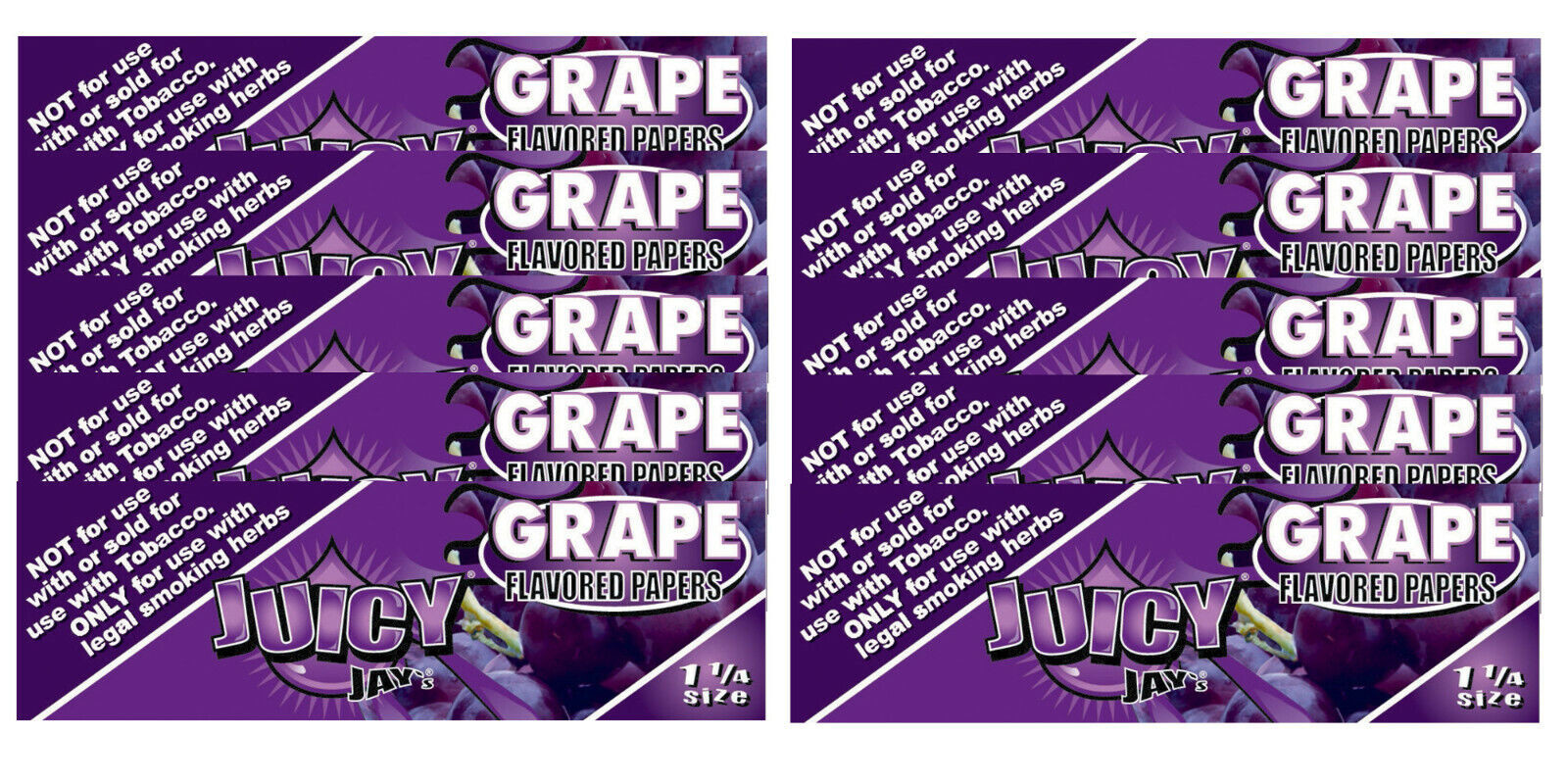 Juicy Jay's Grape Flavored Rolling Papers 1.25 10 Packs