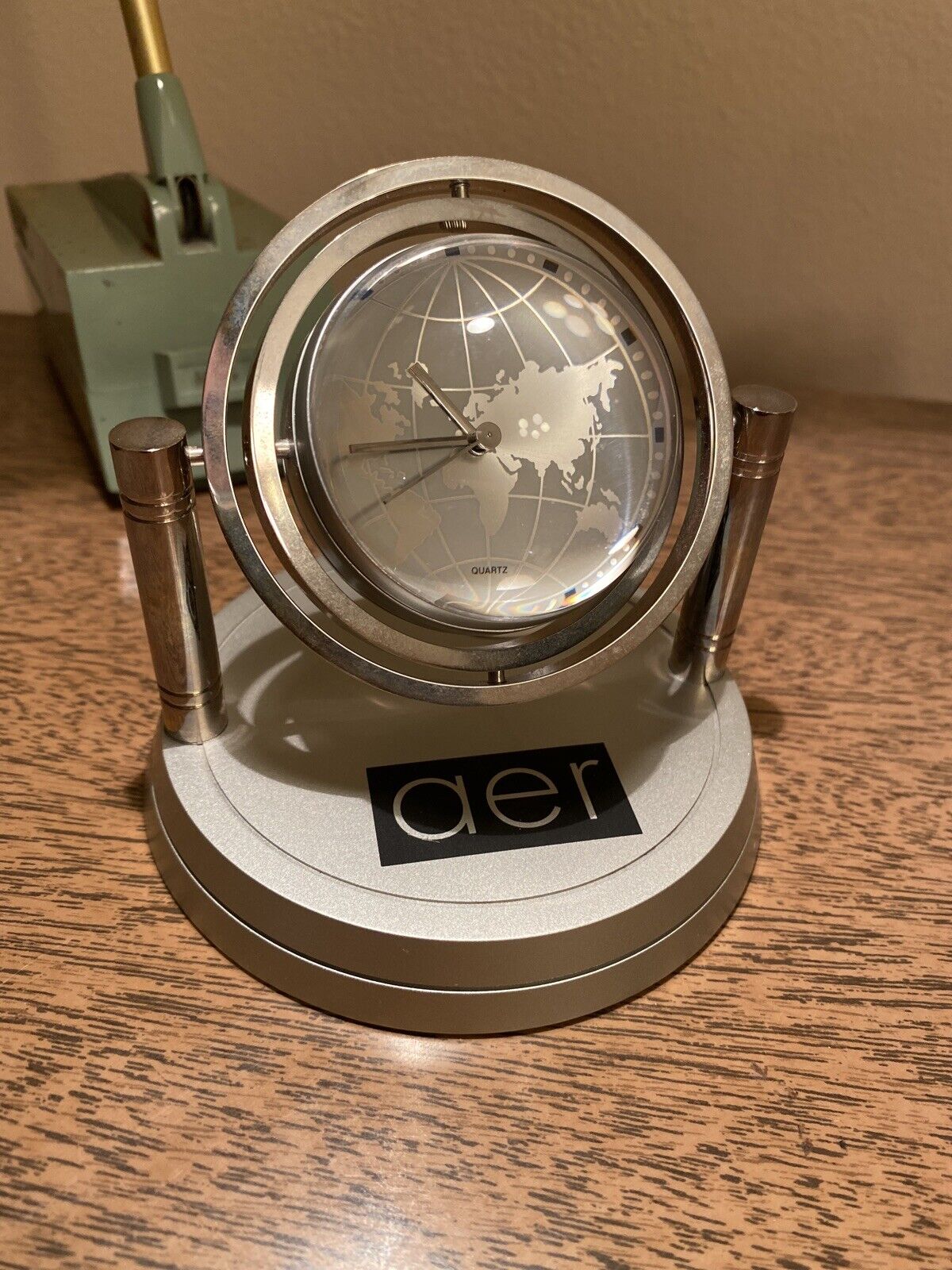 aer Atmospheric And Environmental Research Gyro Sphere Globe Clock Quartz 