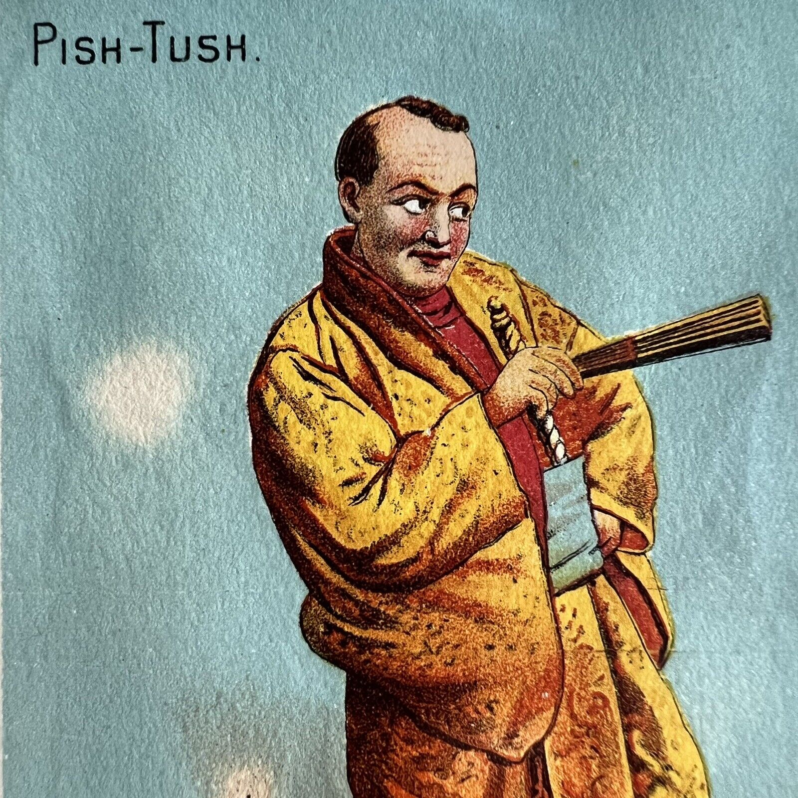 Antique Victorian Advertising Trade Card J&P Coats Thread Pish-Tush Mikado Opera