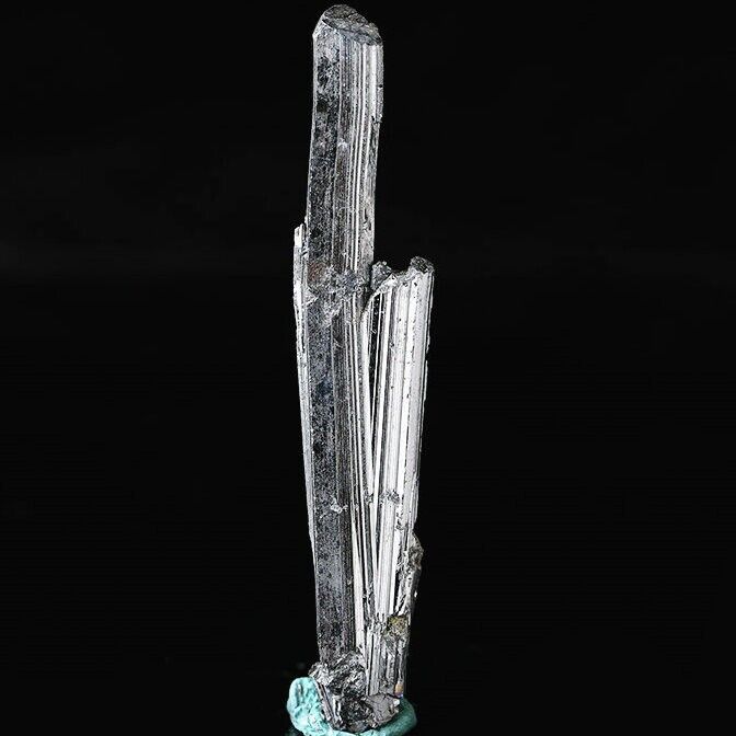 93Ct Top Class Bright Stibnite Crystal Cluster Mineral Samples / Hunan, China