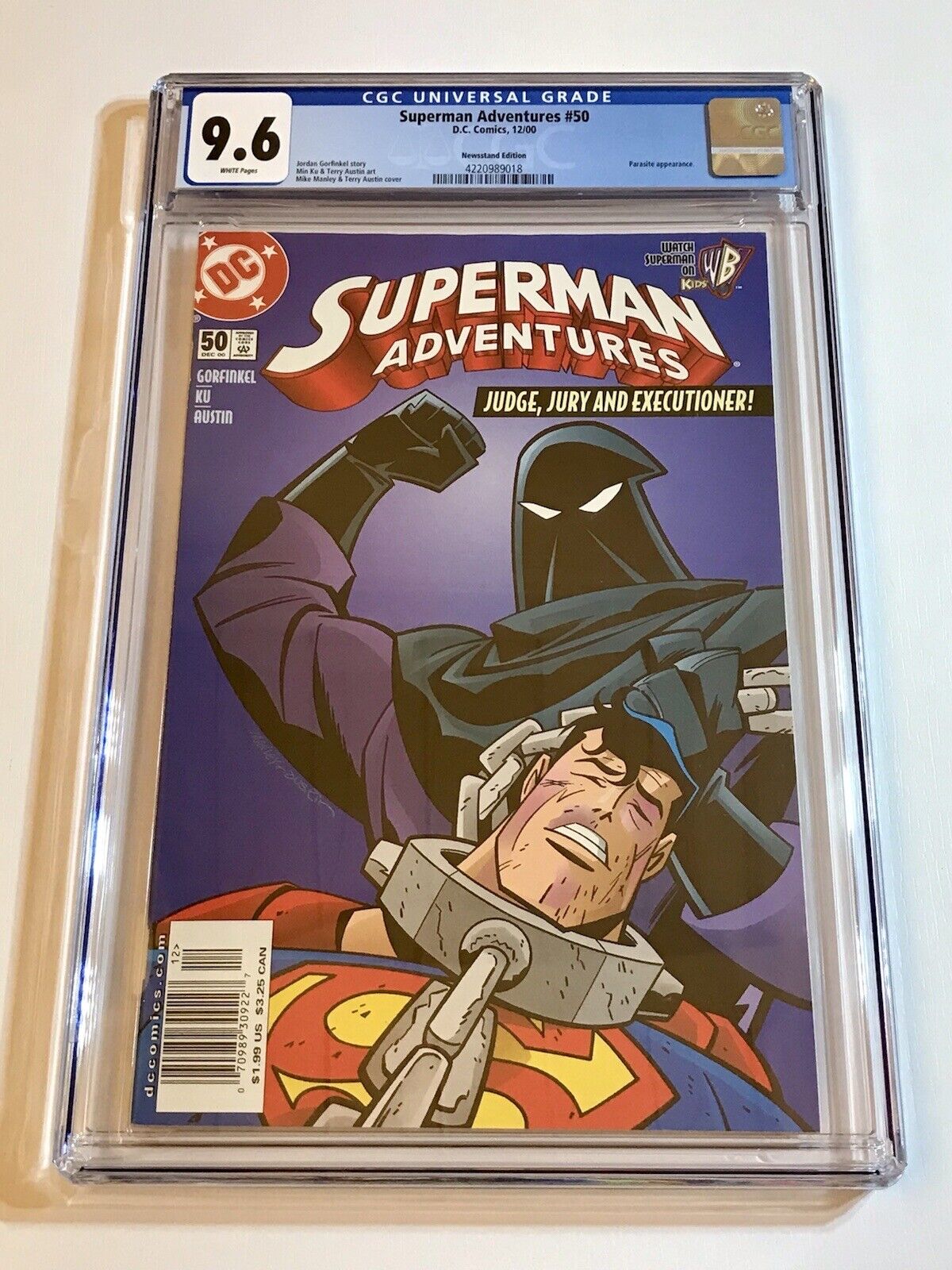 2000 DC SUPERMAN ADVENTURES #50 ANIMATED SERIES LOW POP RARE NEWSSTAND CGC 9.6