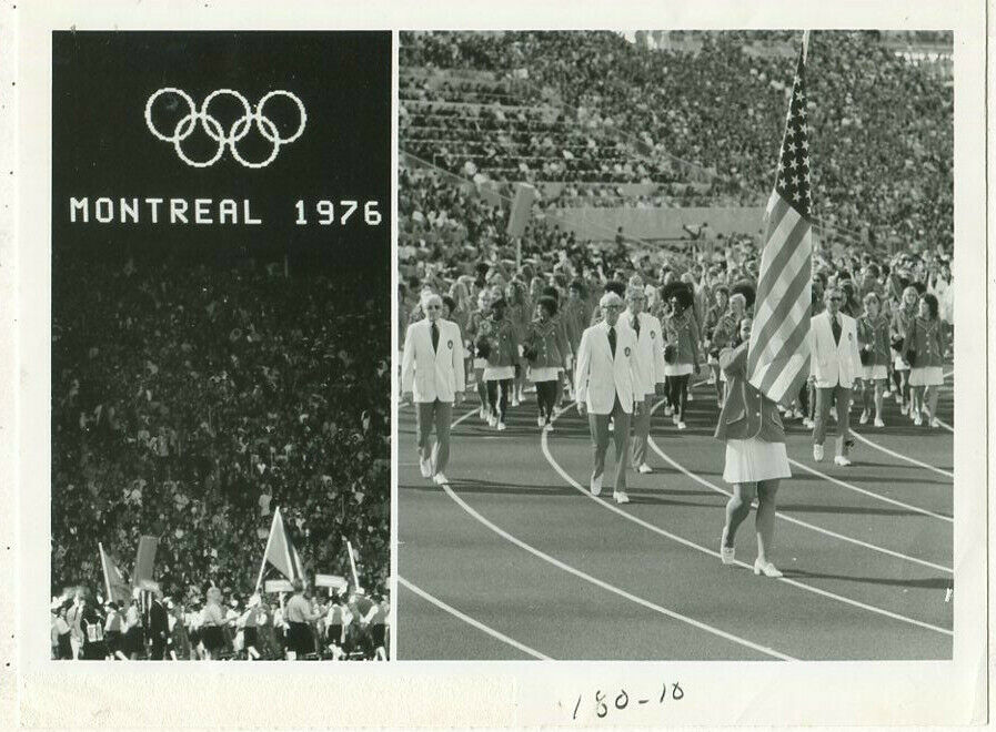 Olympic Symbol -Athletes, Parade   1976  ABC TV press photo MBX96