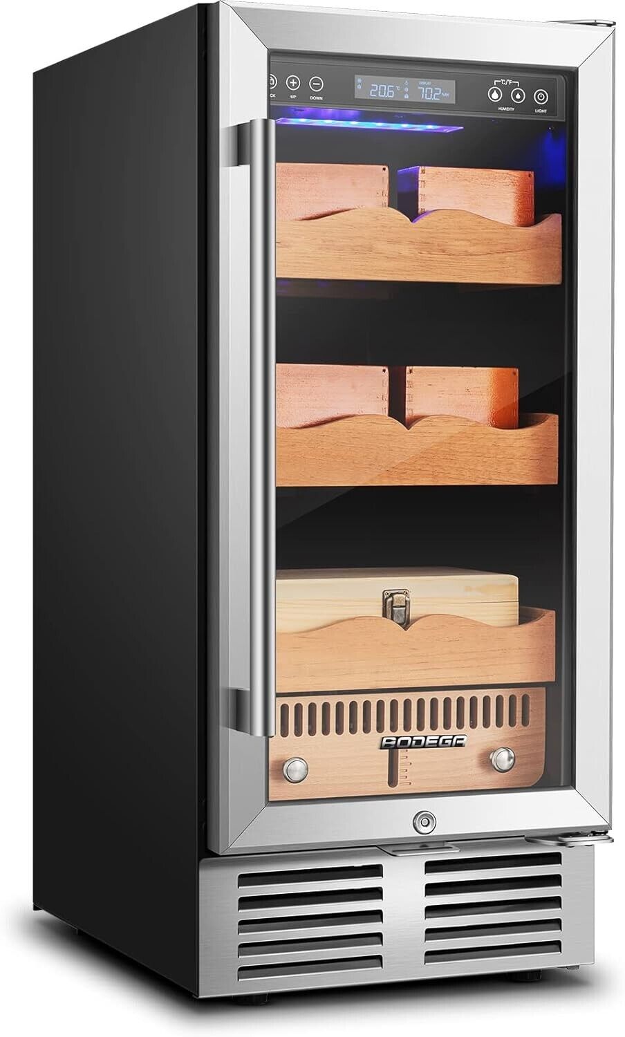 Electric Cigar Cooler Humidor 82L 550 Counts Large Cabinet Tea,Wine Refrigerator