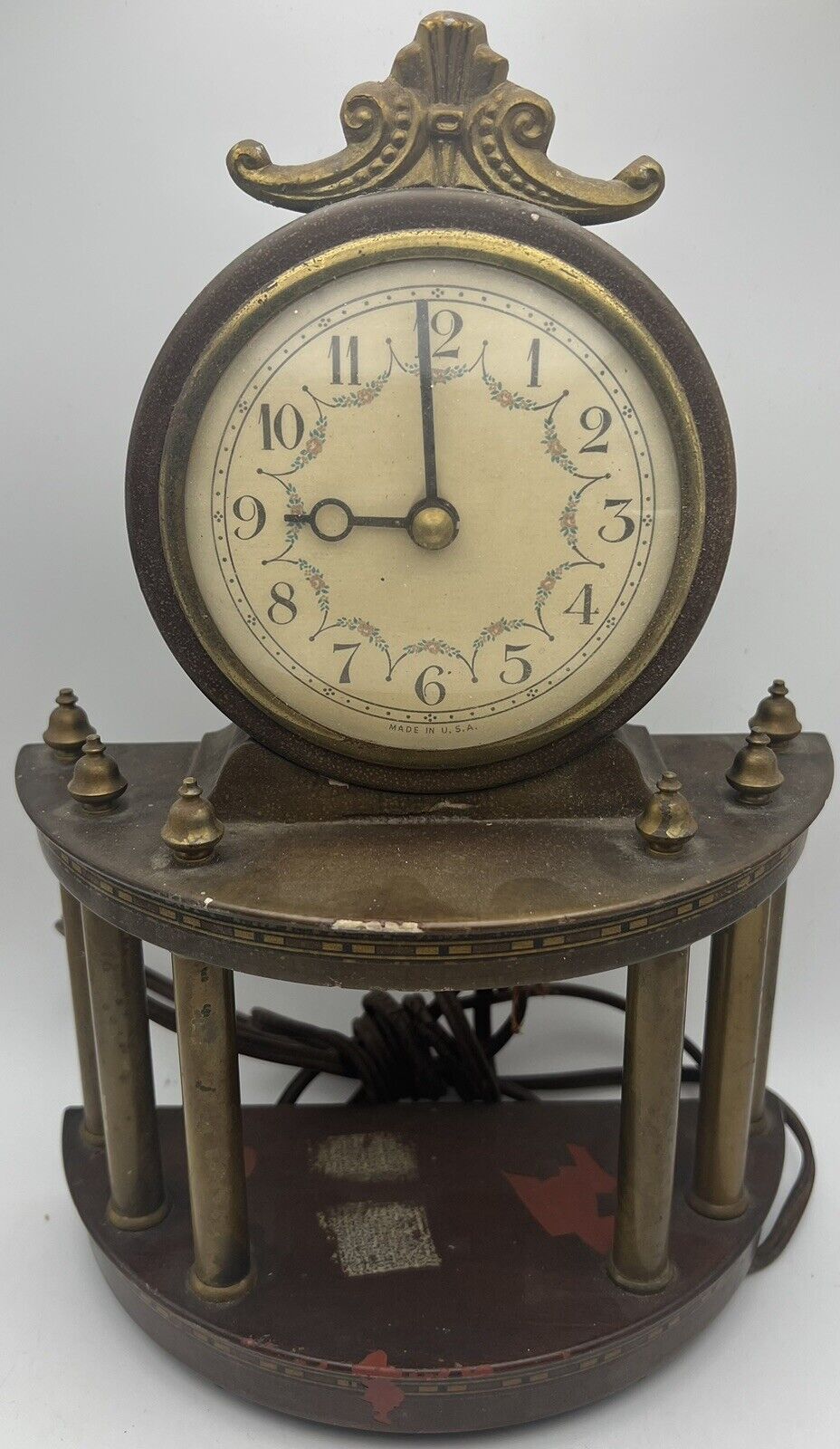 Vintage Victorian Style Electric Clock Made In USA 